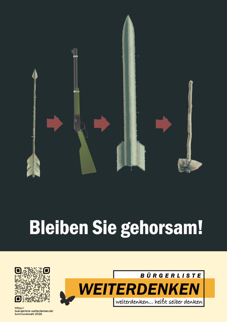 Der vierte Weltkrieg wird mit Stöcken und Steinen gekämpft (Einstein)