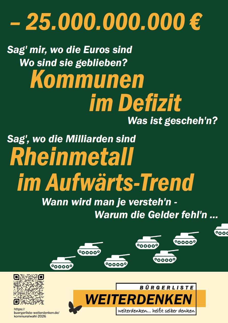 Sag' mir, wo die Euros sind - Kommunen im Defizit - Rheinmetall im Aufwärtstrend